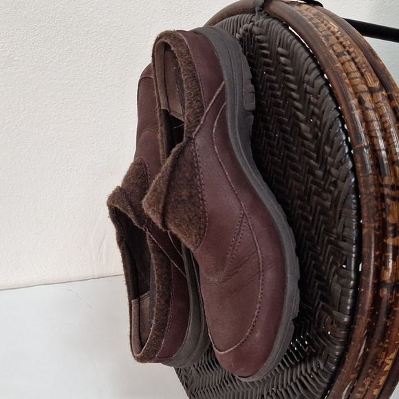 Merrell Andora Womens Sz 8.5 Burgundy Leather Slip On Mule Clog Loafer Shoes - Picture 5 of 11